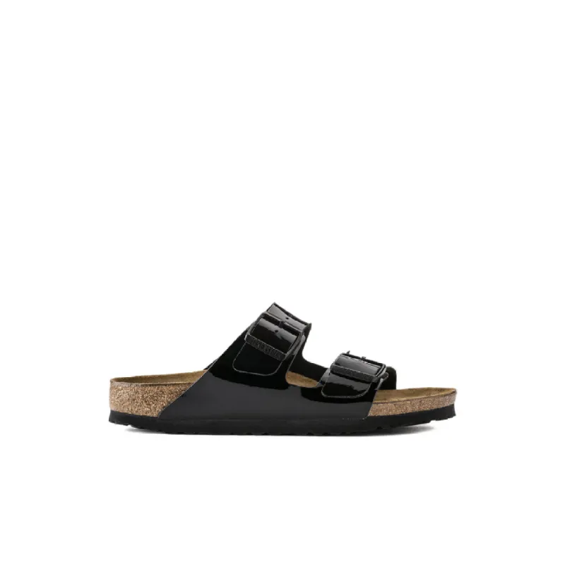 Birkenstock Arizona Birko-Flor Black Patent Sandals made by Birkenstock