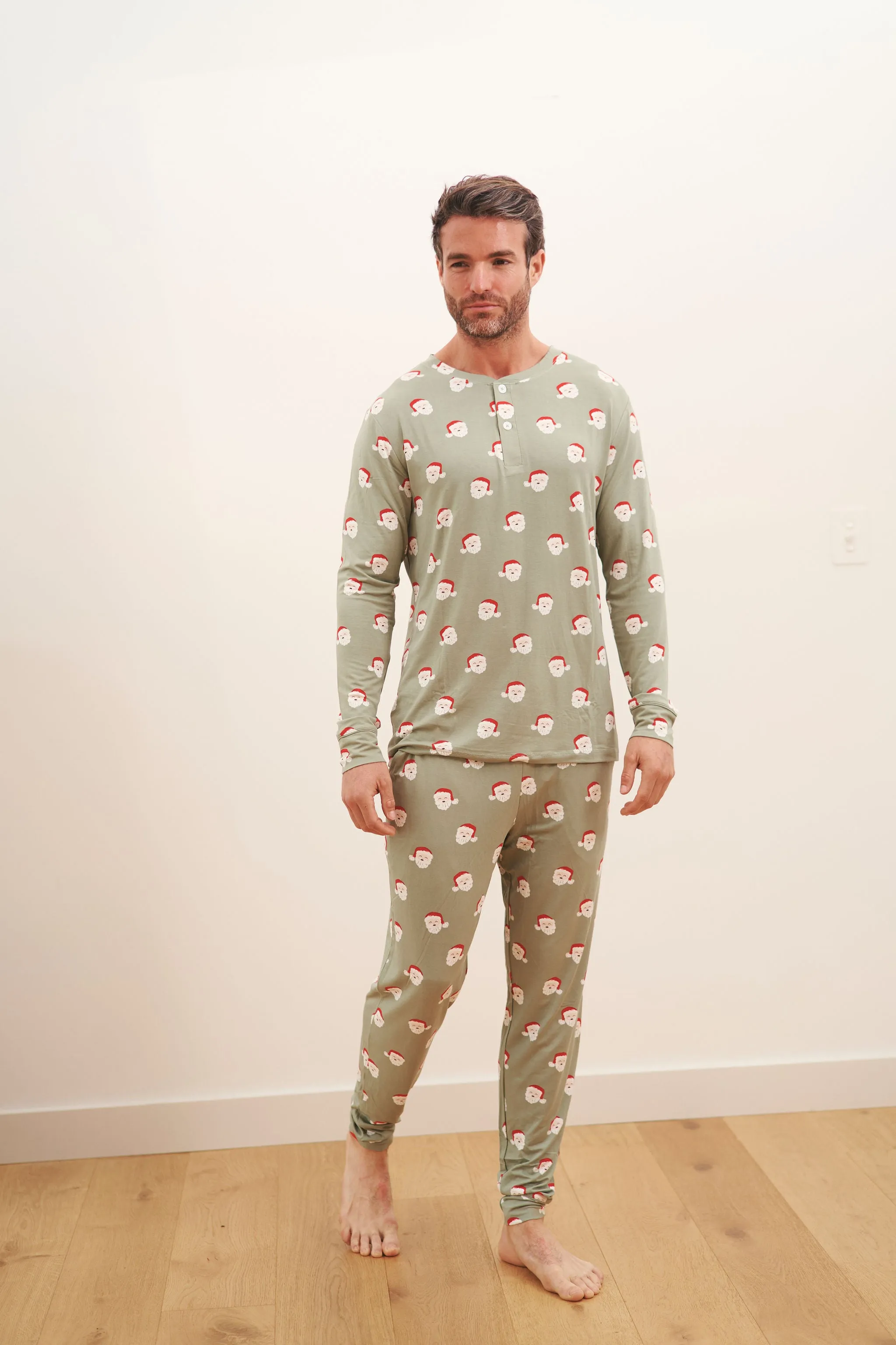 Men's Henley Jogger Set - SANTA sold by Bambi and Birdie