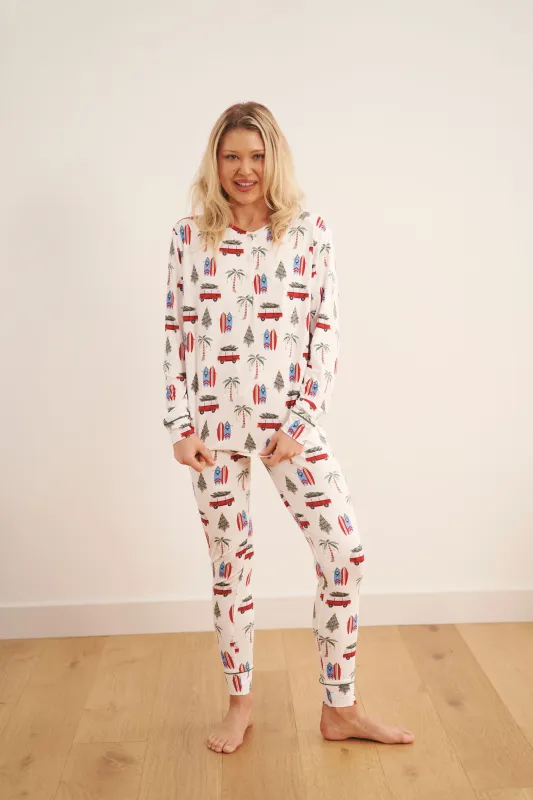 Ladies Henley Jogger Set - CALI CHRISTMAS sold by Bambi and Birdie