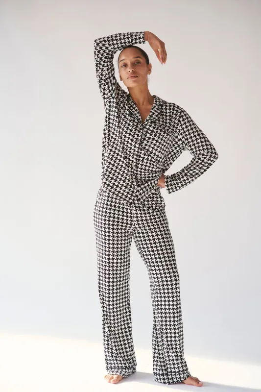 Ladies Collared Set - HOUNDSTOOTH made by Bambi and Birdie