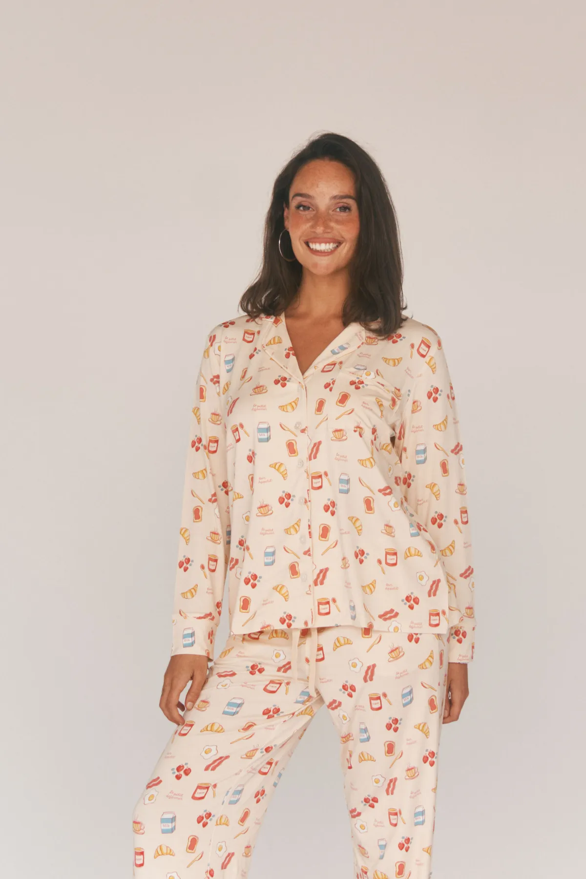 Ladies Collared Set - BREAKFAST IN BED sold by Bambi and Birdie product image thumbnail 2