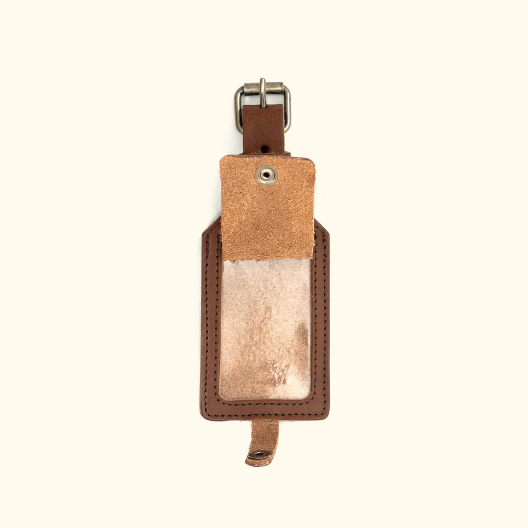 Dakota Leather Luggage Tag | Chestnut Brown sold by Buffalo Jackson product image thumbnail 2