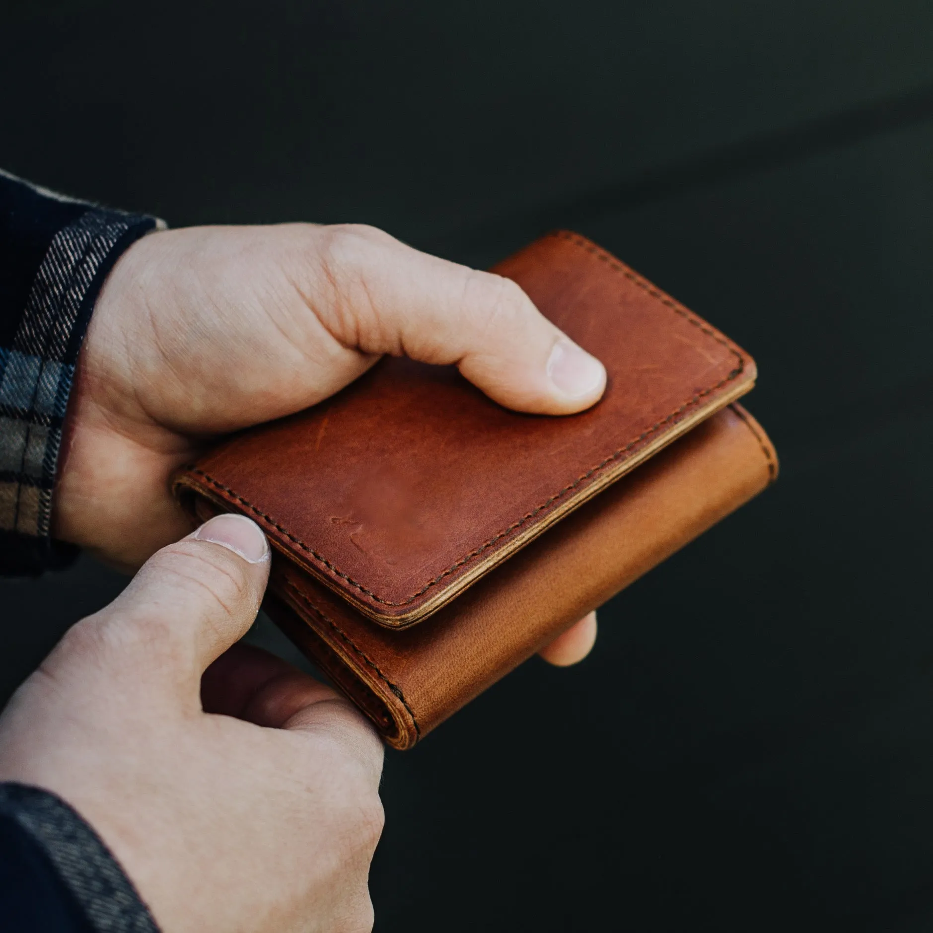 Roosevelt Leather Trifold Wallet | Autumn Brown sold by Buffalo Jackson product image thumbnail 2