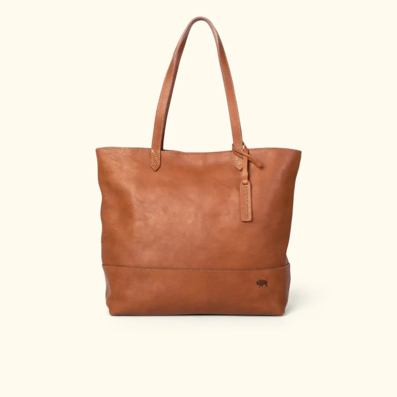 Madison Leather Tote Bag | Saddle Tan sold by Buffalo Jackson