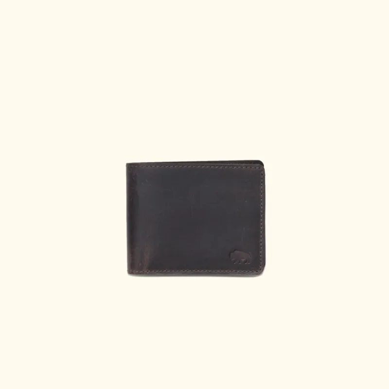 Roosevelt Leather Billfold Wallet | Dark Oak sold by Buffalo Jackson