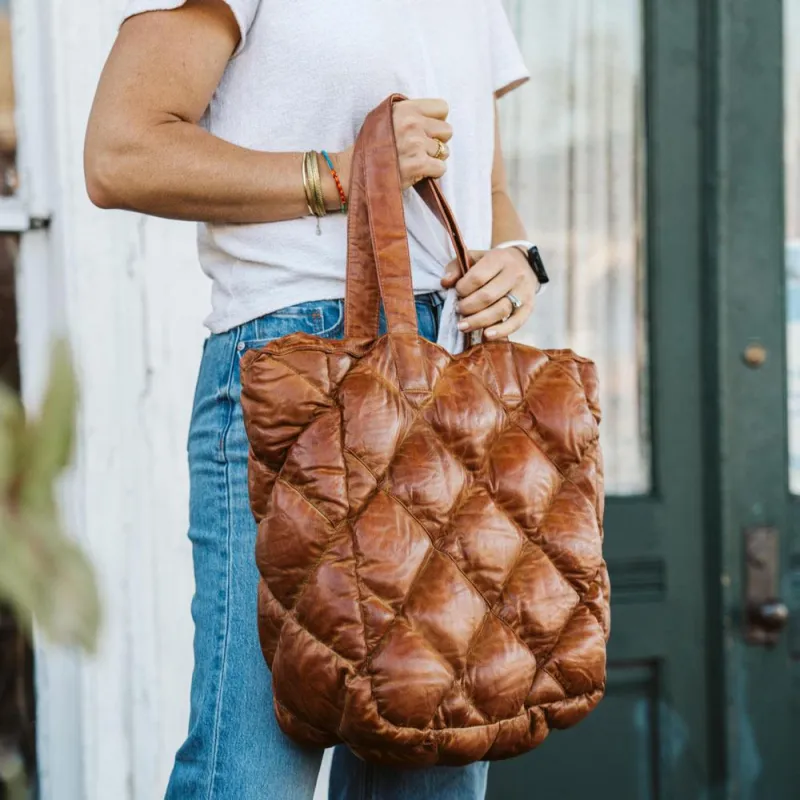 Limited Edition Bridger Leather Tote Large | Vintage Tan sold by Buffalo Jackson