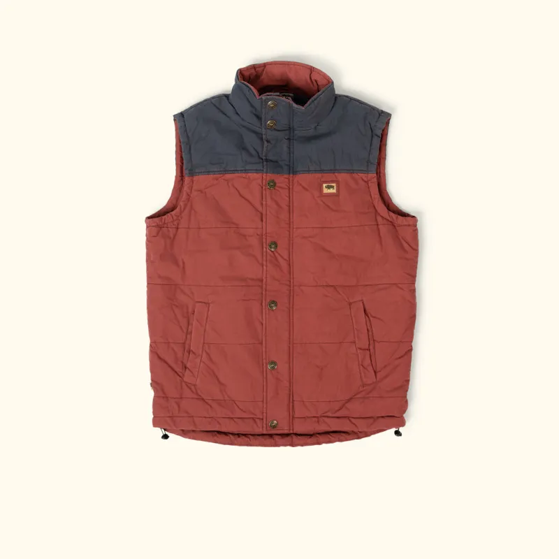 Hudson Vest | Red & Navy sold by Buffalo Jackson