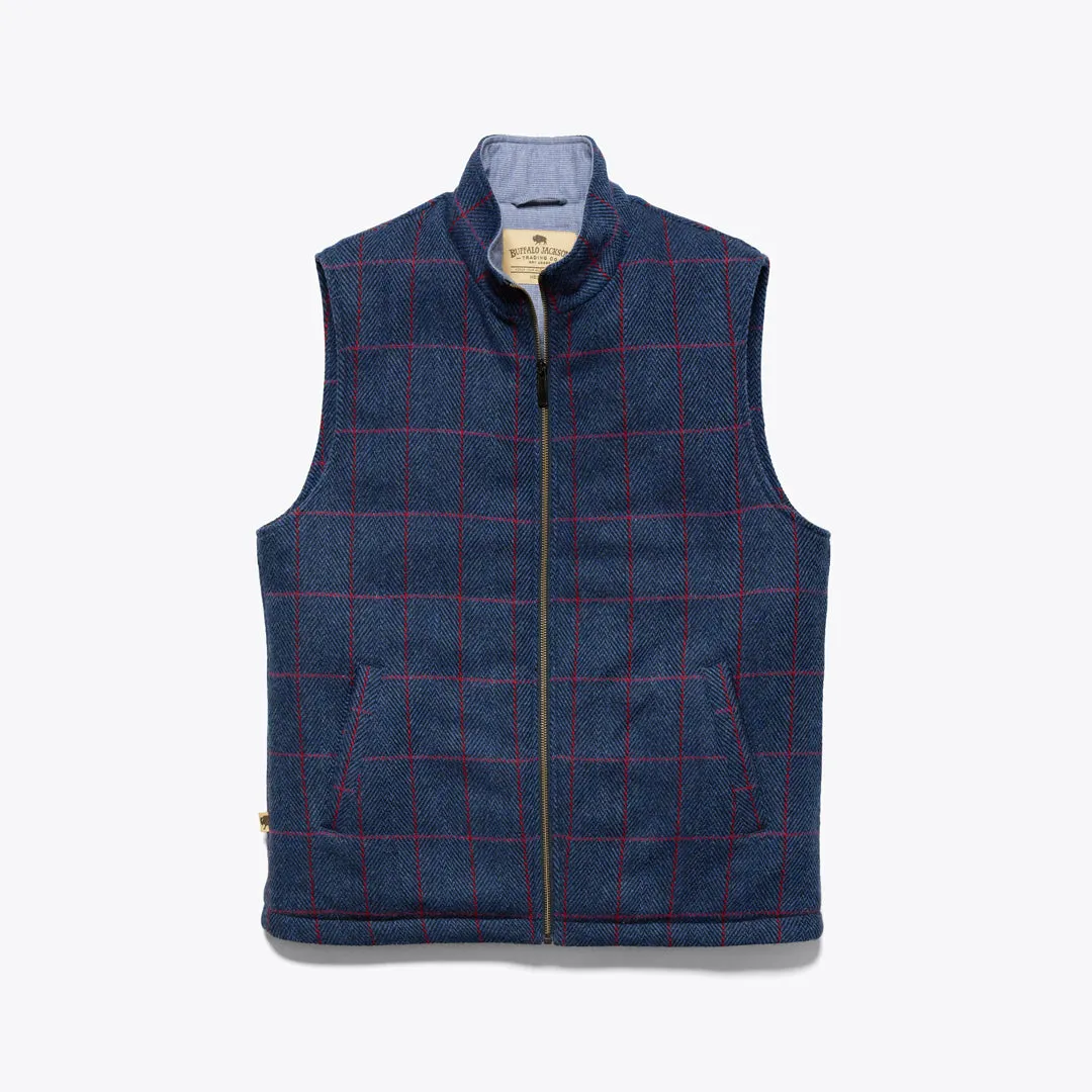 Ashton Wool Herringbone Vest | Clan Blue sold by Buffalo Jackson product image thumbnail 3