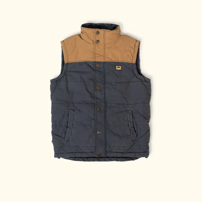 Hudson Vest | Navy & Khaki sold by Buffalo Jackson