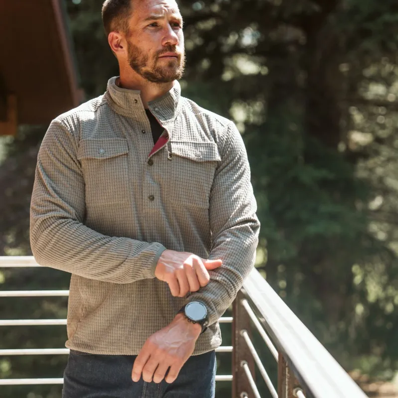 Yosemite Waffle Fleece Pullover | Slate Gray sold by Buffalo Jackson