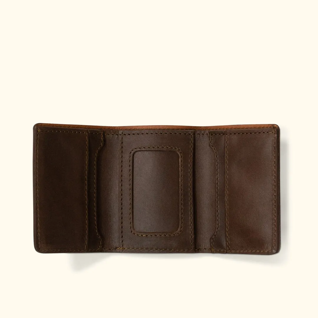 Roosevelt Leather Trifold Wallet | Dark Briar sold by Buffalo Jackson