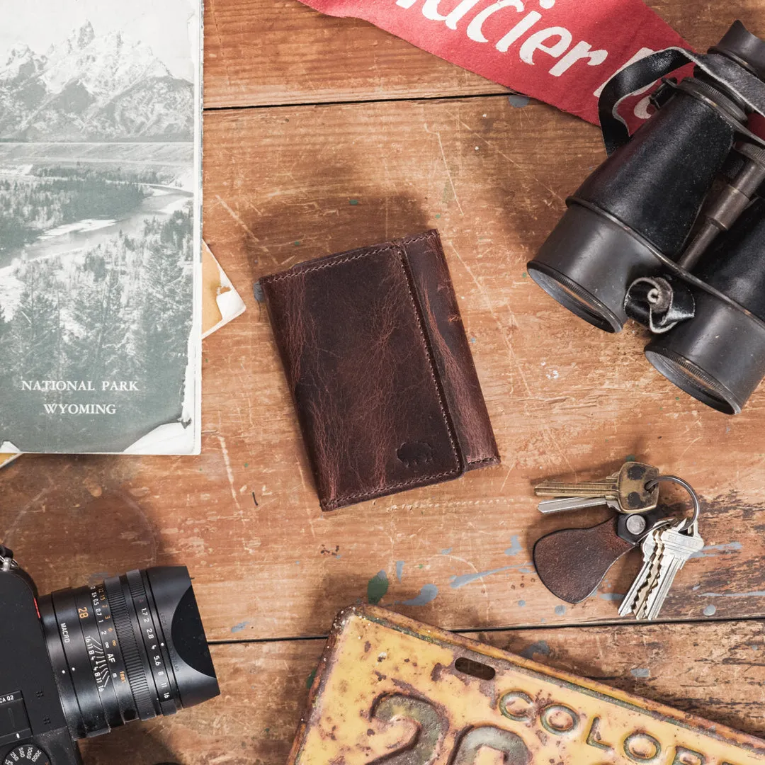 Roosevelt Leather Trifold Wallet | Dark Briar sold by Buffalo Jackson product image thumbnail 2