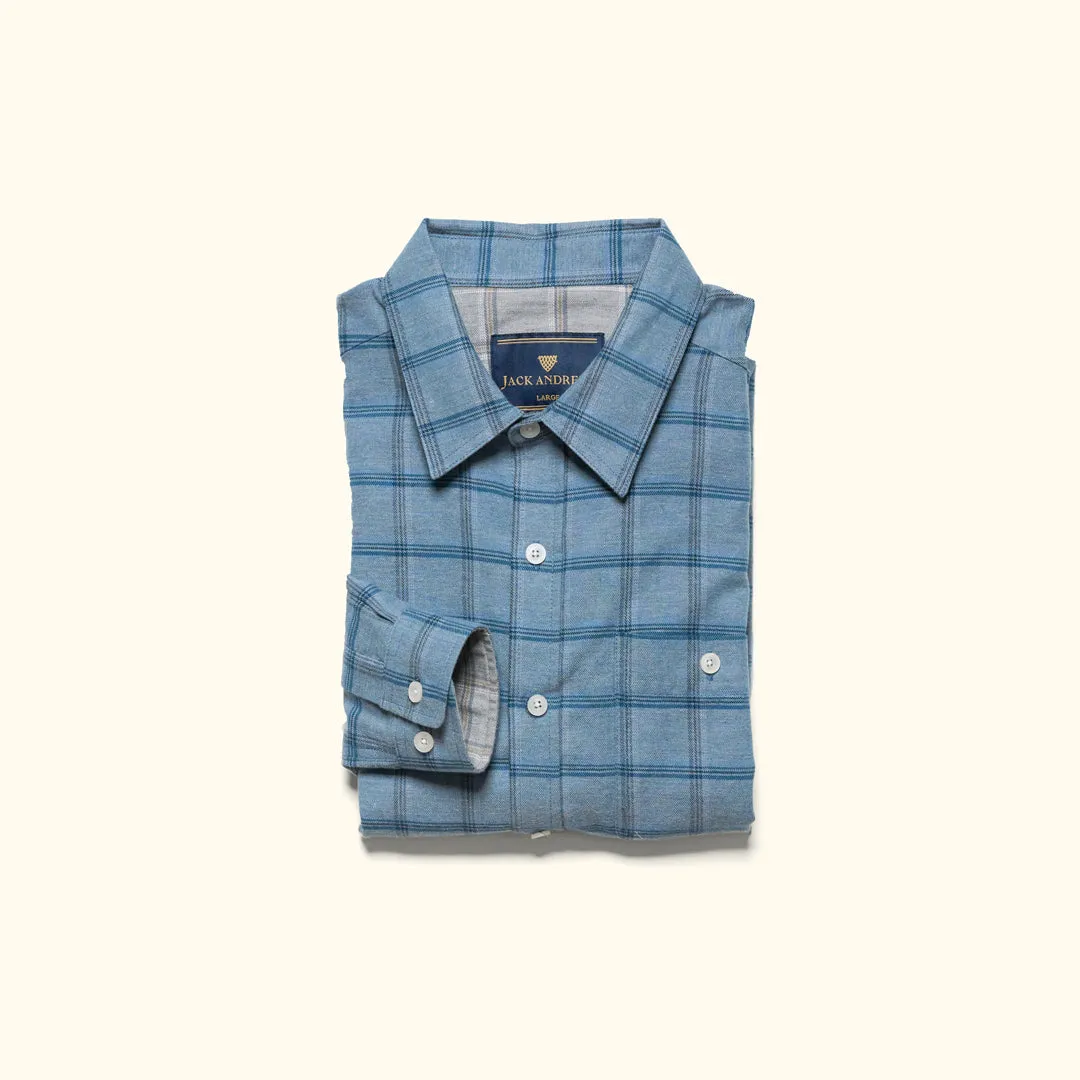 Windsor Cotton Shirt | Sky Pane sold by Buffalo Jackson product image thumbnail 3
