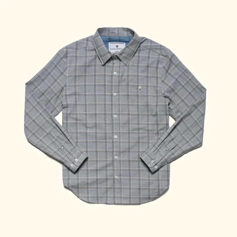 Windsor Cotton Shirt | Stone Pane made by Buffalo Jackson
