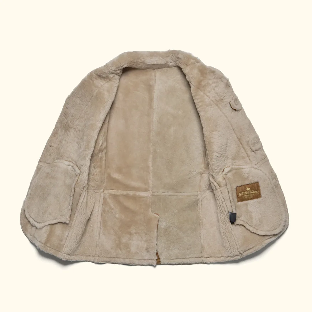 Big Sky Shearling Leather Blazer | Sandstone Brown sold by Buffalo Jackson product image thumbnail 3