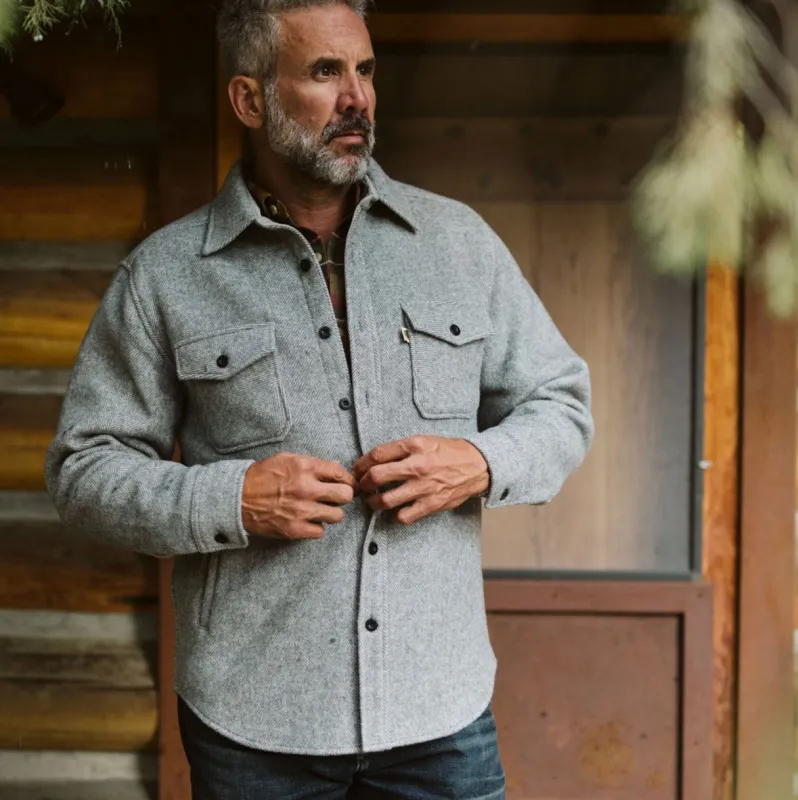 Riverton Wool Shirt Jac | Misty Granite sold by Buffalo Jackson