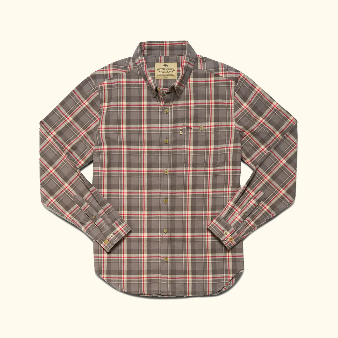 Fairbanks Flannel Shirt | Barnwood sold by Buffalo Jackson product image thumbnail 4