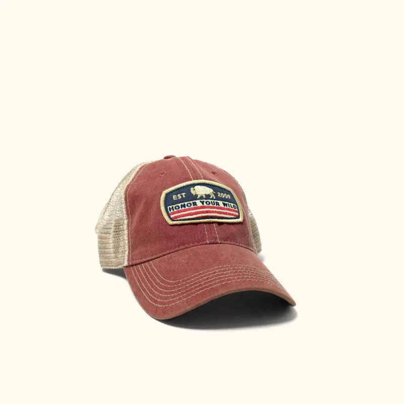 Honor Your Wild Trucker Hat | Red sold by Buffalo Jackson