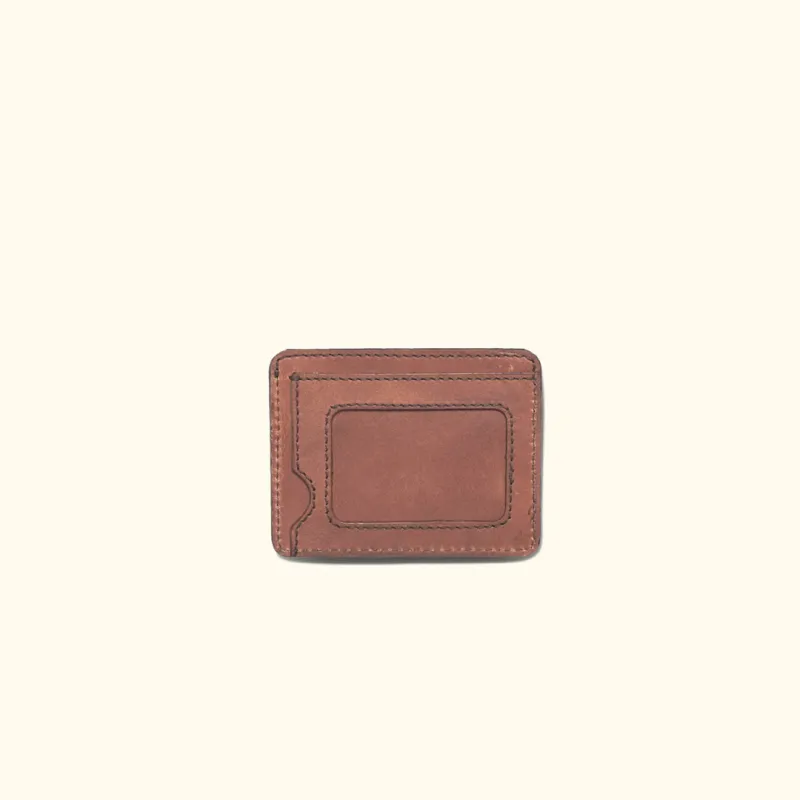 Roosevelt Leather Slim ID Wallet | Amber Brown sold by Buffalo Jackson