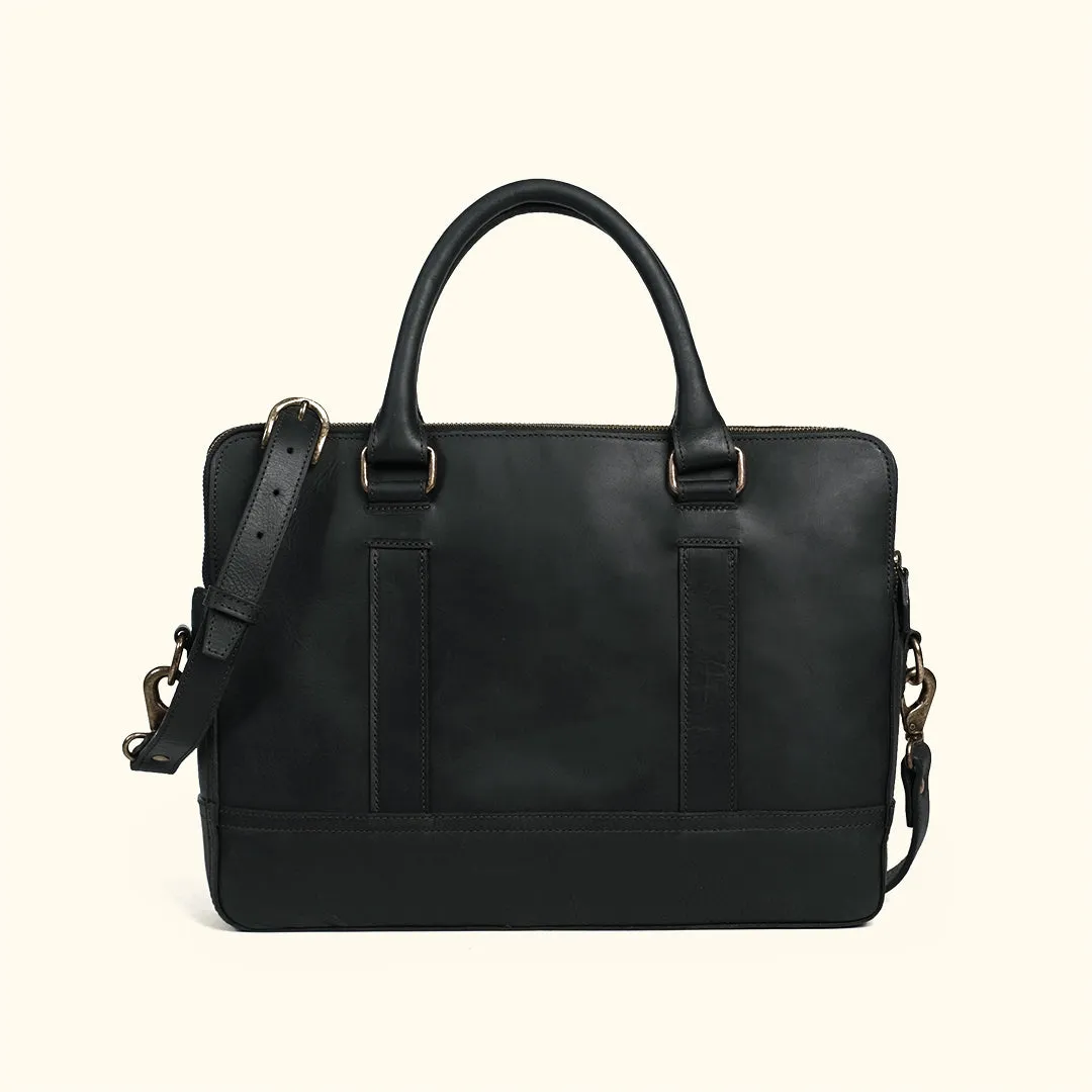 Limited Edition Jefferson Leather Attaché Briefcase | Black sold by Buffalo Jackson product image thumbnail 4
