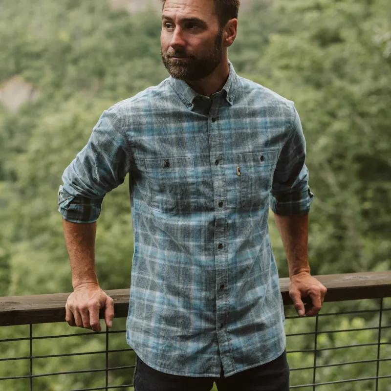 Montana Corduroy Shirt | Wash Blue sold by Buffalo Jackson