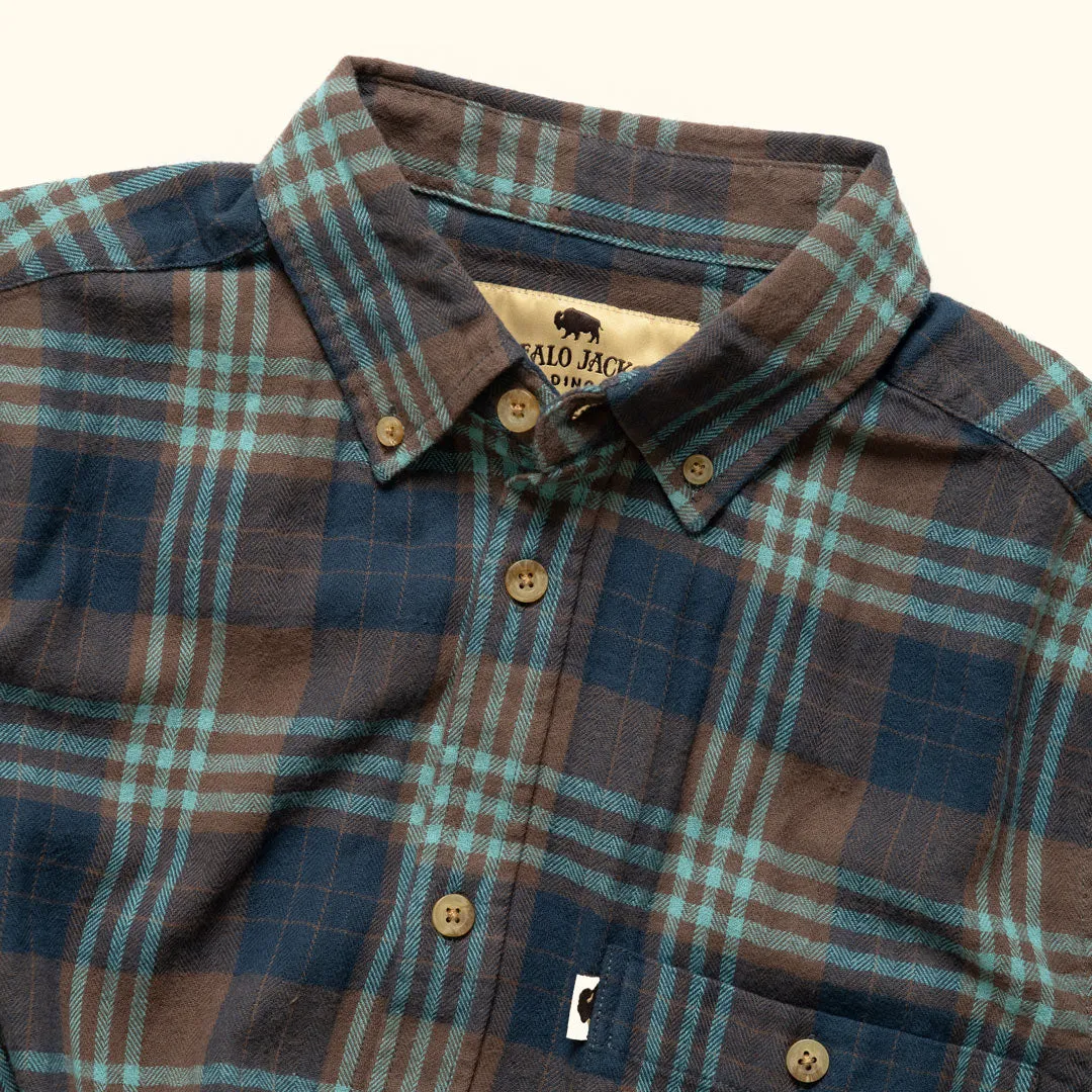 Fairbanks Flannel Shirt | Glacial Stream sold by Buffalo Jackson product image thumbnail 4