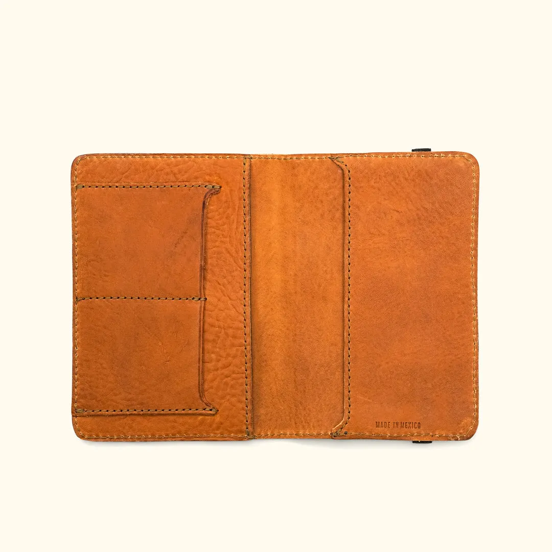 Dakota Leather Field Notes Cover & Passport Travel Wallet, Passport Emboss | Saddle Tan sold by Buffalo Jackson product image thumbnail 2