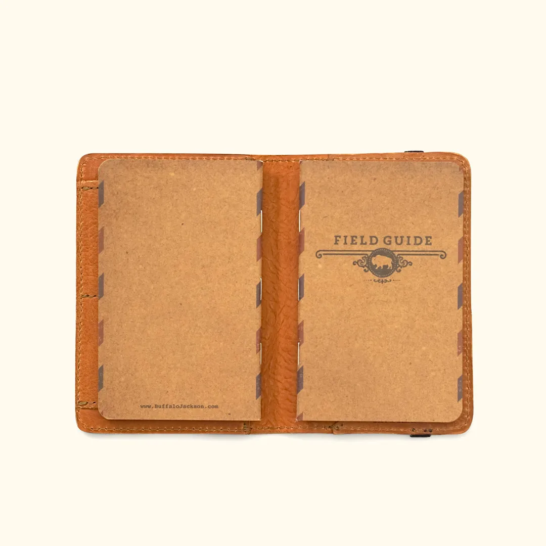 Dakota Leather Field Notes Cover & Passport Travel Wallet, Passport Emboss | Saddle Tan sold by Buffalo Jackson product image thumbnail 5