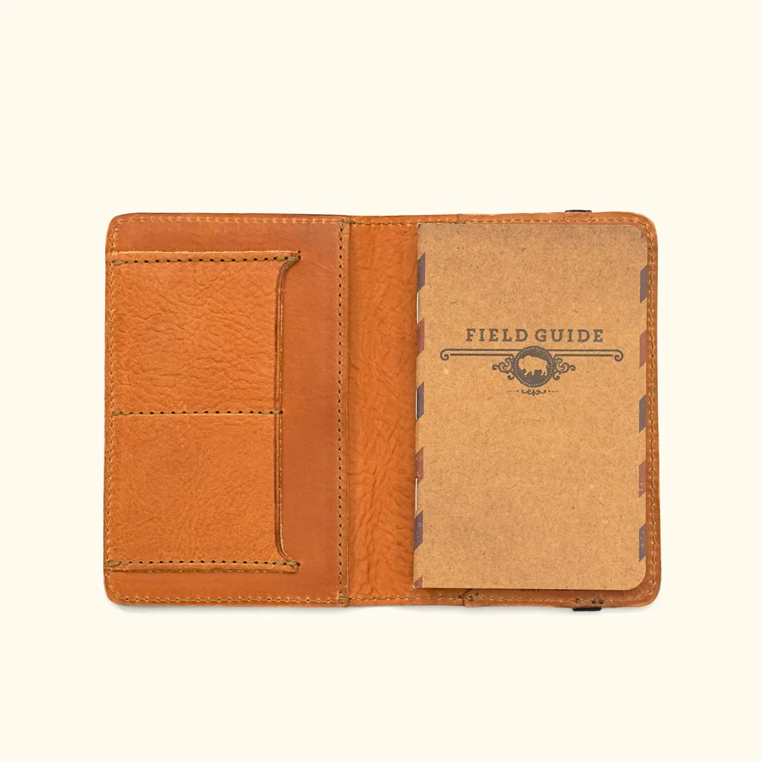 Dakota Leather Field Notes Cover & Passport Travel Wallet, Passport Emboss | Saddle Tan sold by Buffalo Jackson product image thumbnail 3