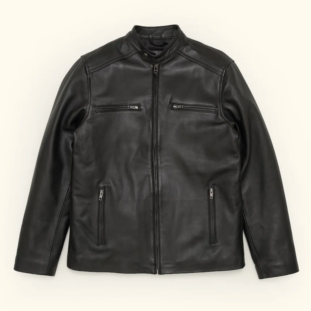 Thompson Leather Moto Jacket | Black sold by Buffalo Jackson product image thumbnail 5