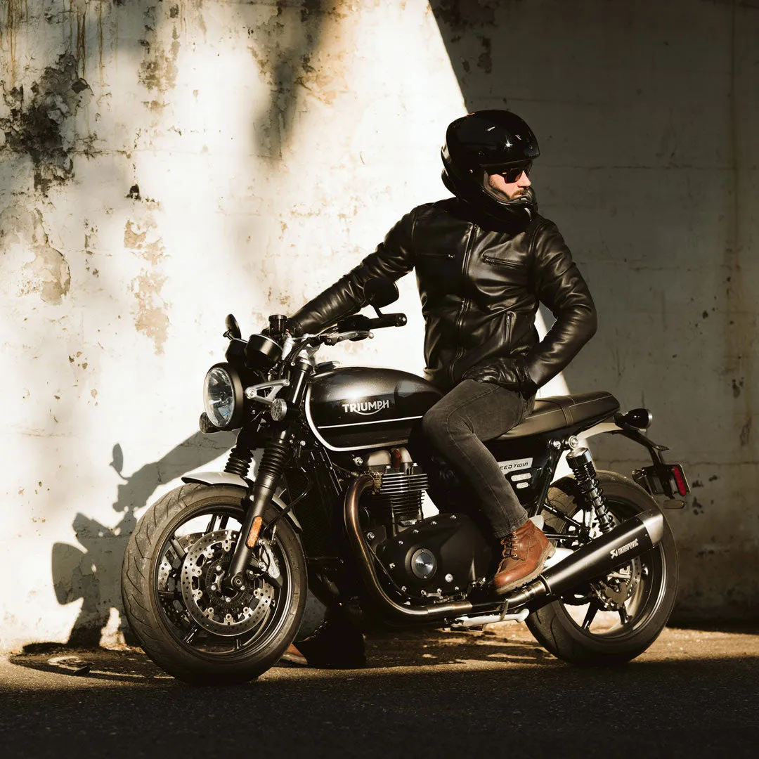 Thompson Leather Moto Jacket | Black sold by Buffalo Jackson product image thumbnail 3