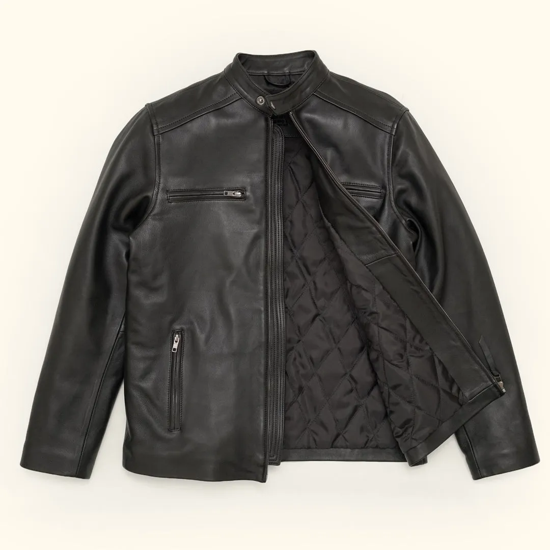 Thompson Leather Moto Jacket | Black sold by Buffalo Jackson product image thumbnail 2