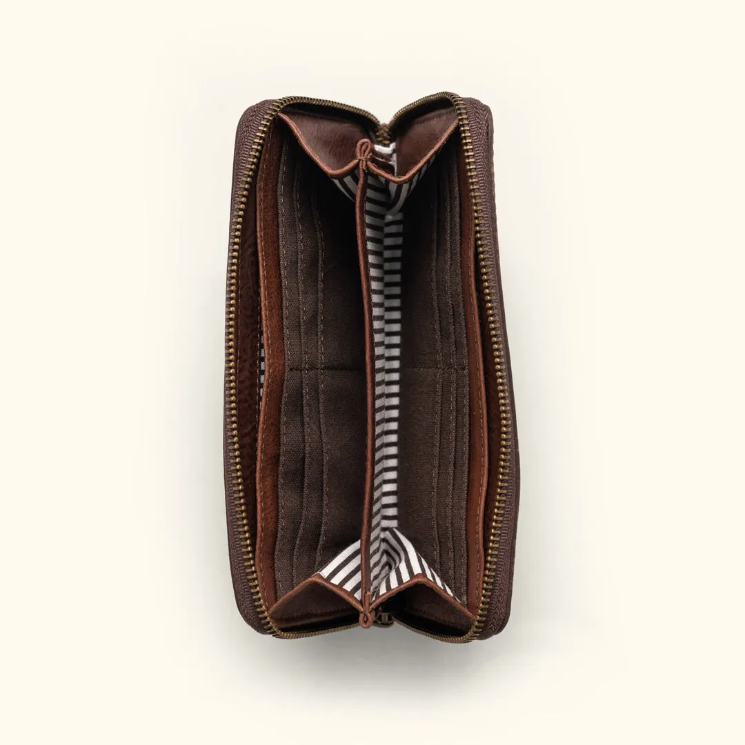 Madison Leather Wristlet Wallet | Dark Hazelnut sold by Buffalo Jackson product image thumbnail 3