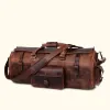 Roosevelt Buffalo Leather Travel Duffle Bag | Dark Oak sold by Buffalo Jackson