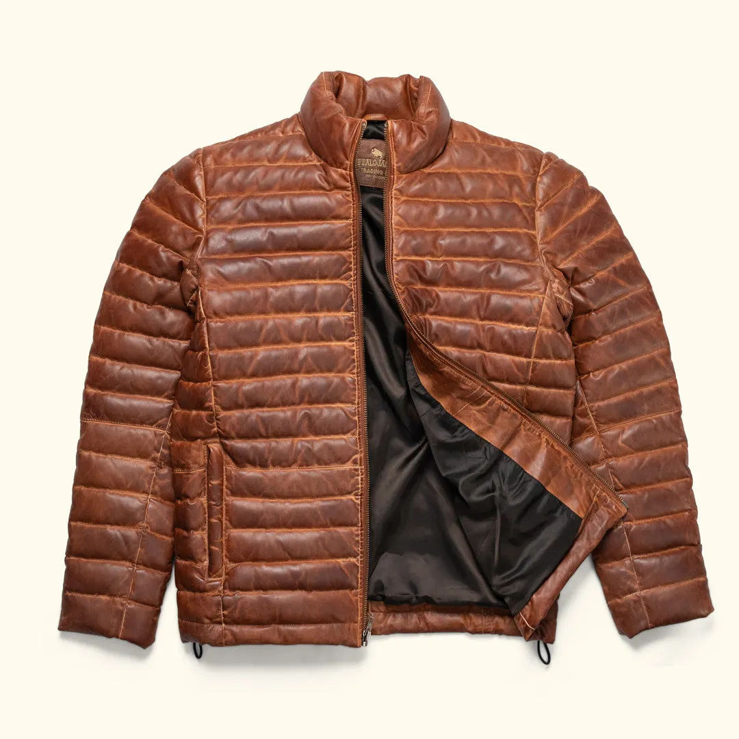 Bridger Leather Down Jacket | Light Brown sold by Buffalo Jackson product image thumbnail 2