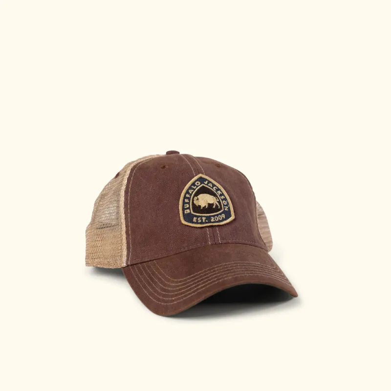 Established '09 Trucker Hat | Burgundy sold by Buffalo Jackson