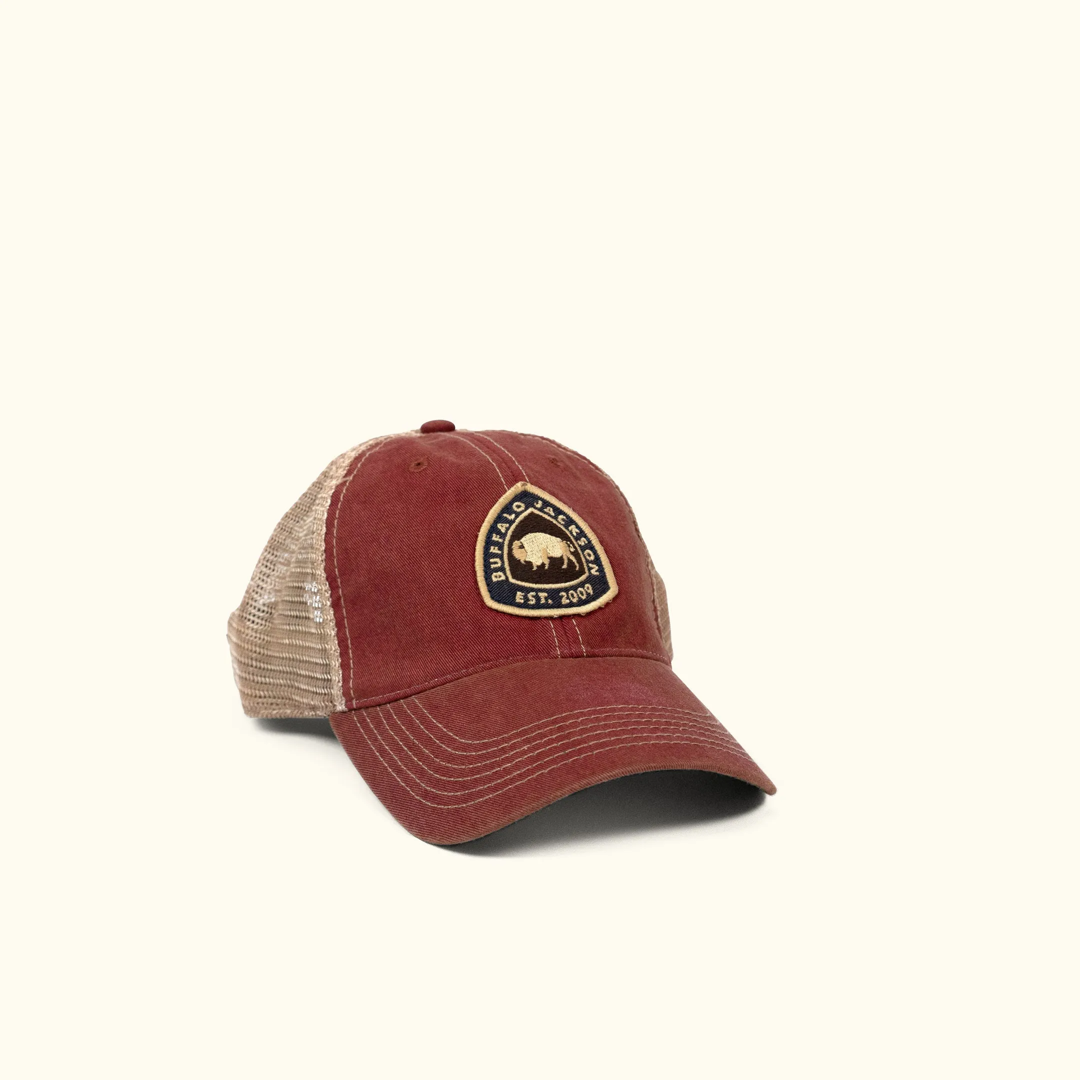 Established '09 Trucker Hat | Red sold by Buffalo Jackson