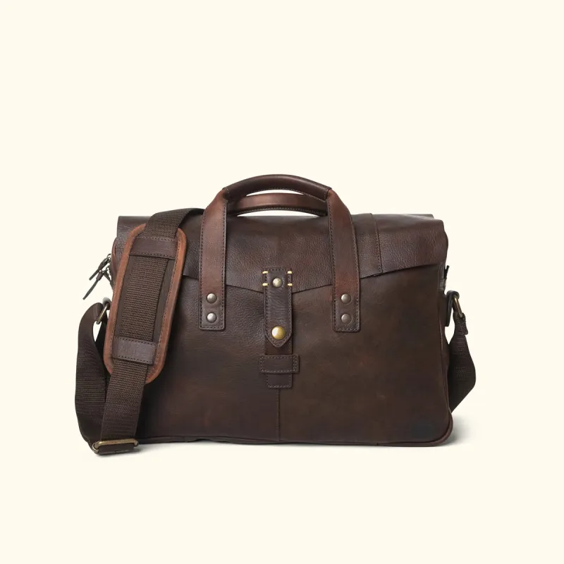 Walker Leather Briefcase Bag | Vintage Oak sold by Buffalo Jackson