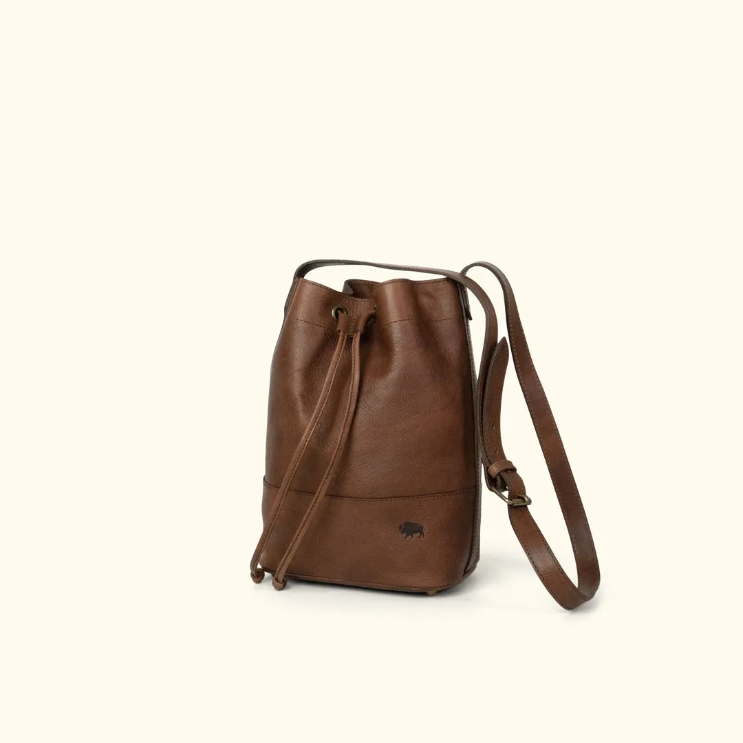 Madison Leather Bucket Bag | Dark Hazelnut sold by Buffalo Jackson product image thumbnail 4