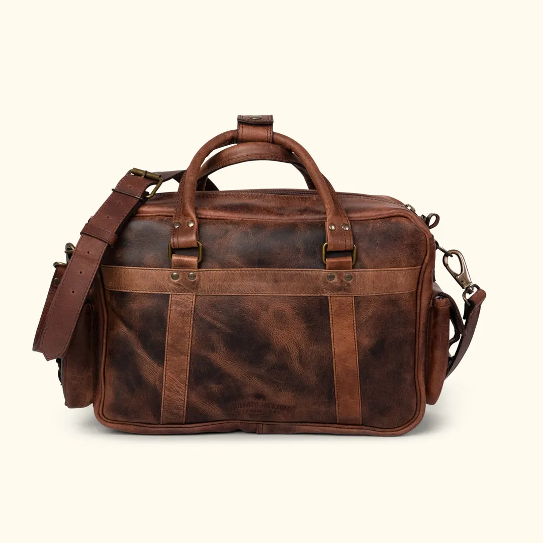 Roosevelt Buffalo Leather Pilot Bag | Dark Oak sold by Buffalo Jackson product image thumbnail 5