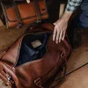 Ryder Reserve Bison Leather Travel Duffle Bag | Brown sold by Buffalo Jackson