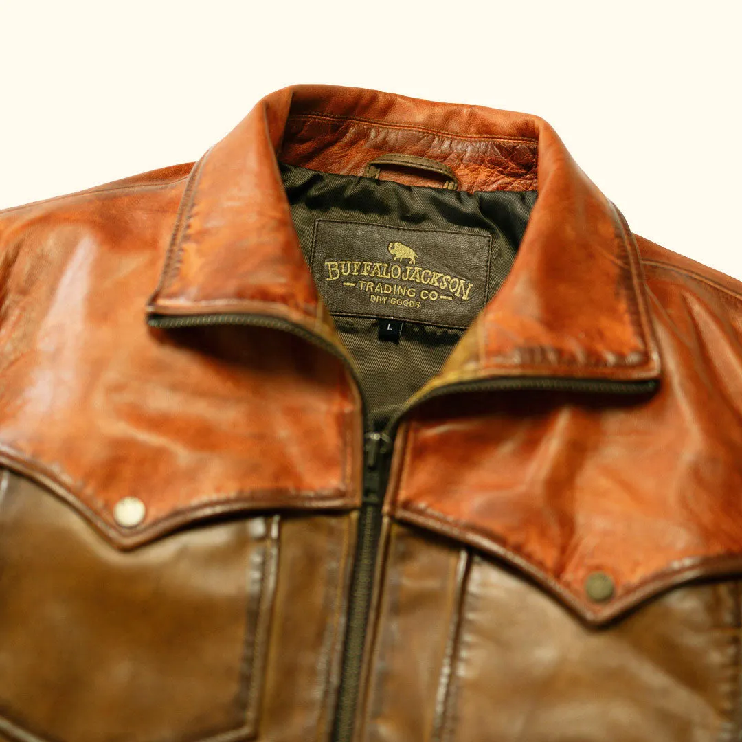 Western Elkhorn Leather Jacket | Copper and Whiskey sold by Buffalo Jackson product image thumbnail 4