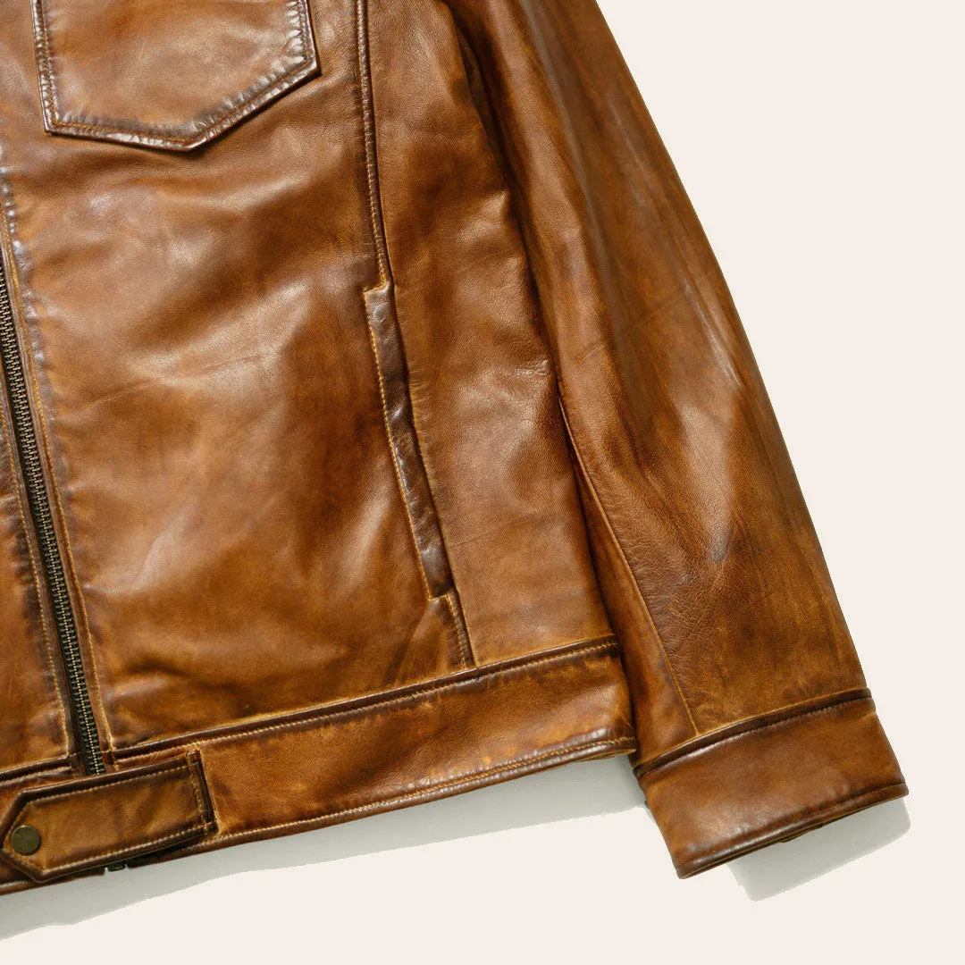 Western Elkhorn Leather Jacket | Copper and Whiskey sold by Buffalo Jackson product image thumbnail 5