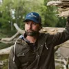 Trucker Patch Hat | Navy and Gray Mesh sold by Buffalo Jackson
