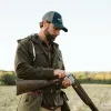 Trucker Patch Hat | Navy and Gray Mesh sold by Buffalo Jackson