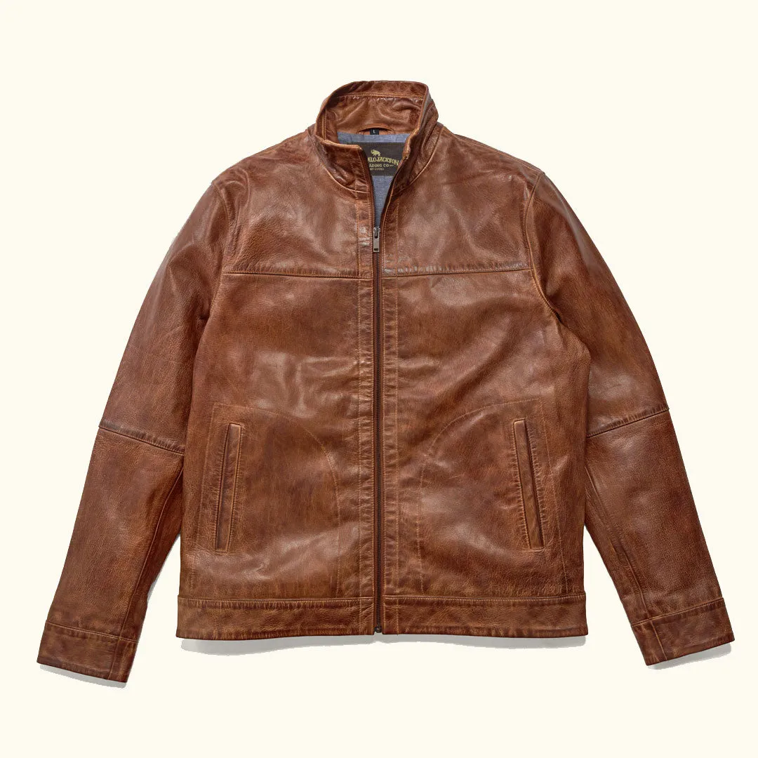 Sedona Light Weight Leather Jacket | Copperwood Brown sold by Buffalo Jackson product image thumbnail 2