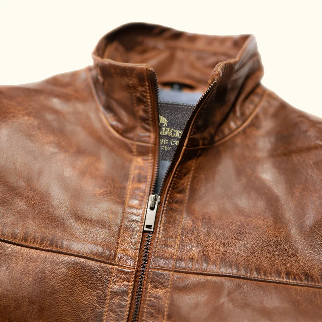 Sedona Light Weight Leather Jacket | Copperwood Brown sold by Buffalo Jackson product image thumbnail 5