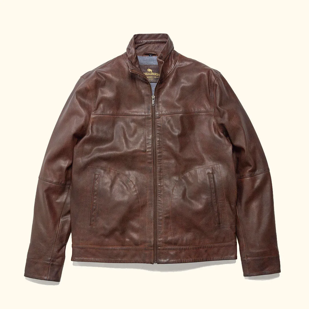 Sedona Light Weight Leather Jacket | Ironwood Brown sold by Buffalo Jackson product image thumbnail 5