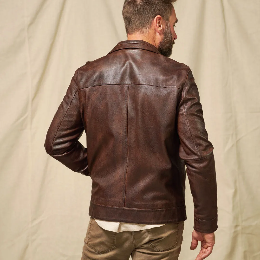 Sedona Light Weight Leather Jacket | Ironwood Brown sold by Buffalo Jackson product image thumbnail 3