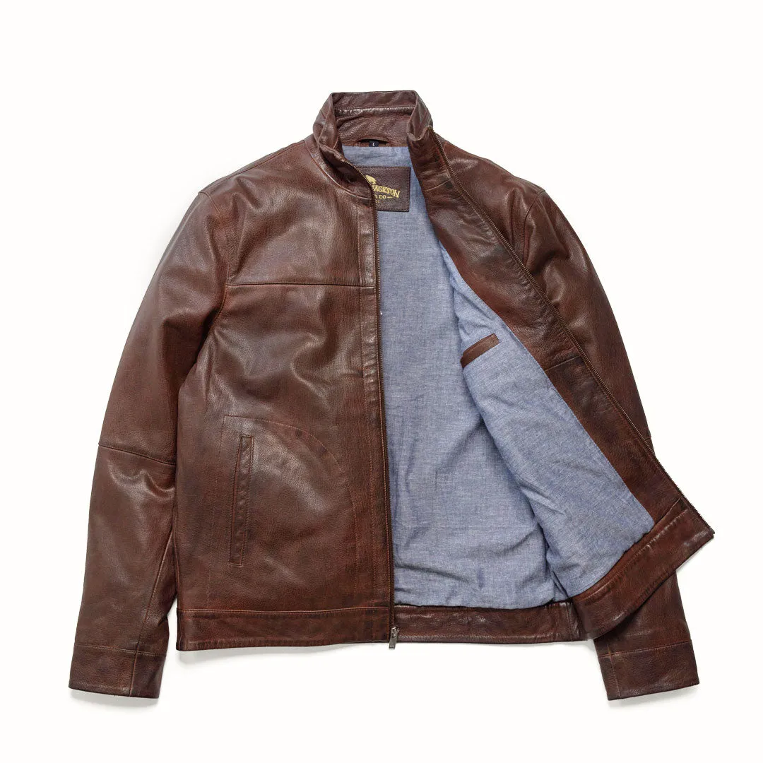 Sedona Light Weight Leather Jacket | Ironwood Brown sold by Buffalo Jackson product image thumbnail 2